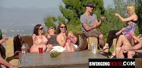  Swingers are swapping partners, playing and fucking in a wild meeting!
